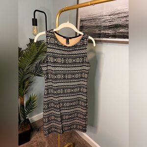 Black and Tan bodycon dress